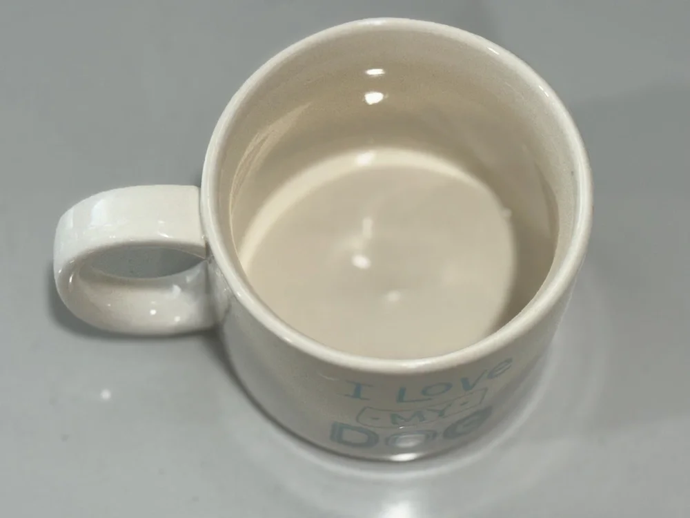 Modern Expressions I Love My Dog Blue White Ceramic Coffee Mug 12 oz